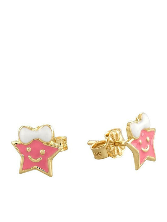 Verorama Kids Earrings Studs Stars made of Gold 14K