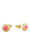 Verorama Kids Earrings Studs with Stones made of Gold 14K