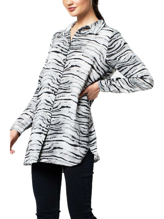 Rut & Circle Women's Long Sleeve Shirt tiger