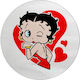 Koupakoupa Betty Boop Suprafață de Tăiere Sticloasă White-Red 30x30cm 1buc