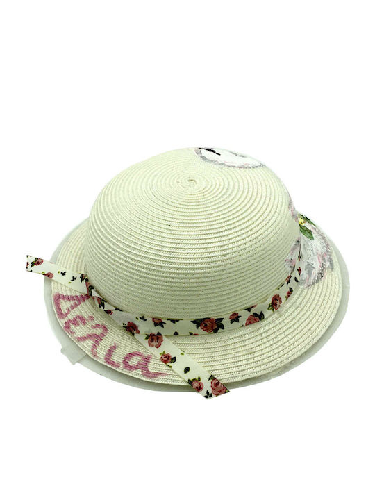 LiebeQueen Kids' Hat Straw White