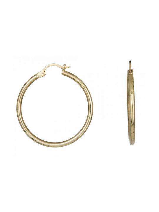 Earrings Hoops made of Gold 14K