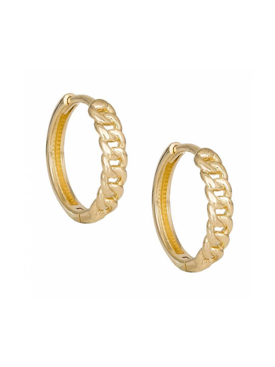 Earrings Hoops made of Gold 14K