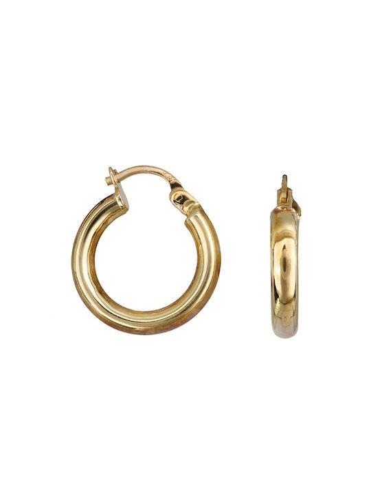 Earrings Hoops made of Gold 14K