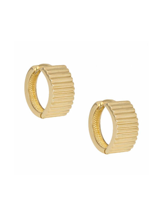 Earrings Hoops made of Gold 14K