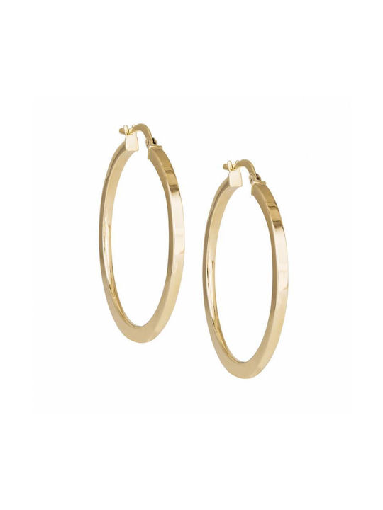 Earrings Hoops made of Gold 14K