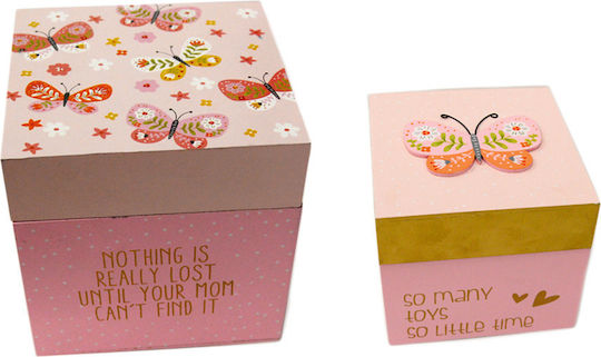 LiebeQueen Cutie decorativă din Lemn 2buc FA0621212 Roz