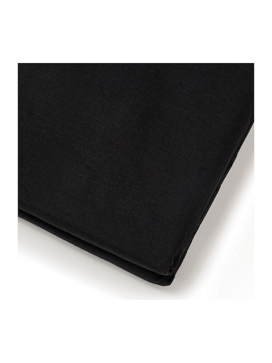 Melinen Cearșaf Semi Dublu cu Elastic 120x200+32cm. Urban Line Negru