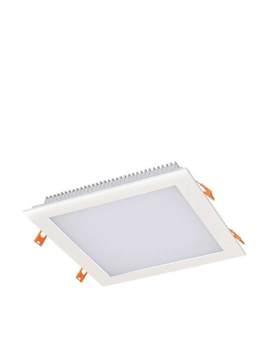 Power Led Τετράγωνο Χωνευτό LED Panel 3W με Ψυχρό Λευκό Φως 6000K