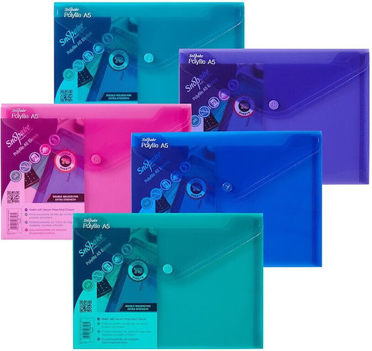 Skag Folder with Button for Paper A5 (Μiscellaneous colours)