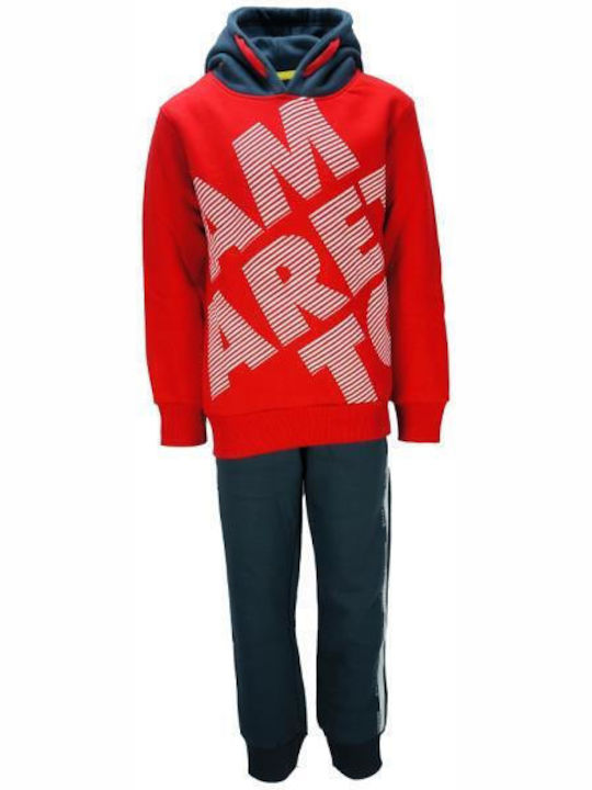 Amaretto Kids Sweatpants Set Red 2pcs