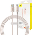 Baseus Series USB 3.0 Cable USB-C male - USB-A 100W Ροζ 1m