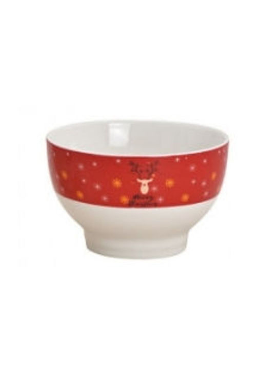 Christmas Bowl Ceramic Red 1pcs