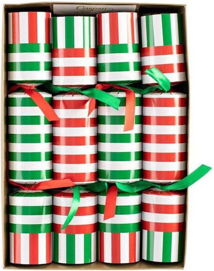 Caspari Set Weihnachtliche Knallbonbons Rot 8Stück