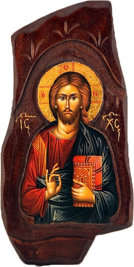IconsGR Image Jesus Christ Wooden