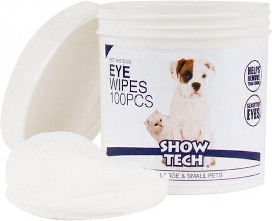 Show Tech 100 Μαντηλάκια Σκύλου για Καθαρισμό Ματιών με Αλόη