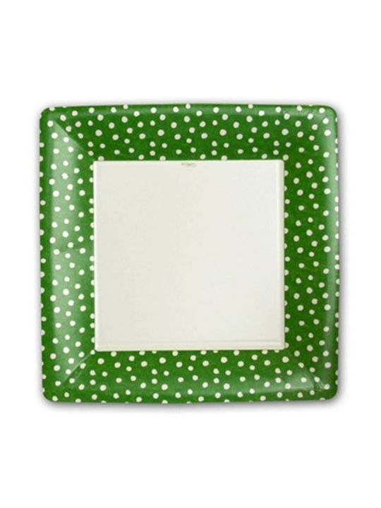 Caspari Set Christmas Plates Green 8pcs