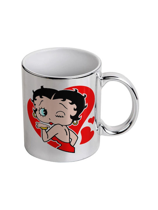 Koupakoupa Betty Boop Κούπα Κεραμική Ασημί 330ml