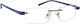 Oramont Reading Glasses +1.25 in Blue color PLB...