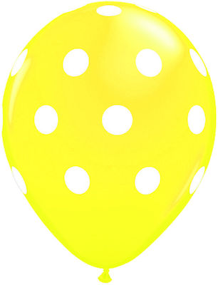 Σετ 15 Μπαλόνια Κίτρινα Πουά
