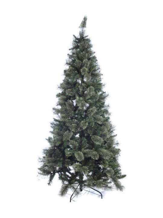 Cashmere Christmas Slim Green Tree with Metallic Base and Built in Branches H150cm