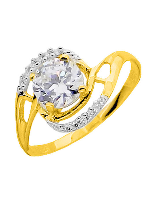 Xrisokosmima Single Stone from Gold 14K