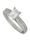 Tasoulis Jewellery Collection Μονόπετρο από Λευκόχρυσο 14K