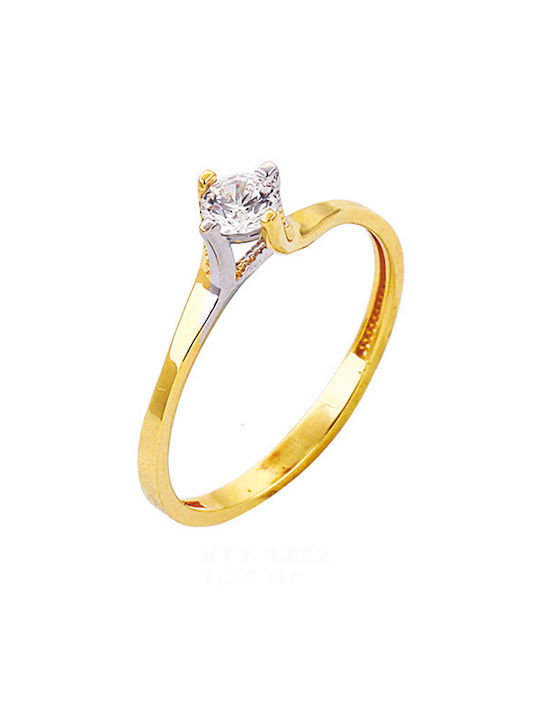 Xrisokosmima Single Stone from Gold 14K