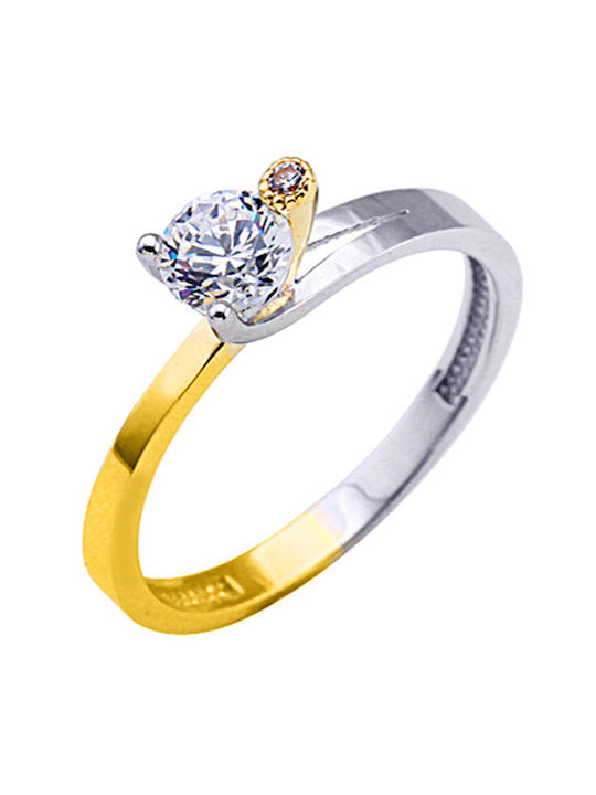 Xrisokosmima Single Stone from Gold 14K