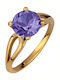 Verorama Single Stone from Gold Plated Silver