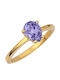Verorama Single Stone from Gold Plated Silver