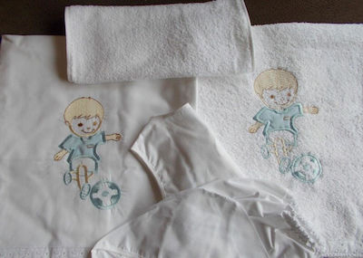 Christening Oilcloths Set White