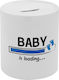 Baby Детски Копилка Порцеланов Бял 9.5x8.2см