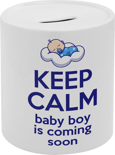 Baby Детски Копилка Порцеланов Бял 9.5x8.2см