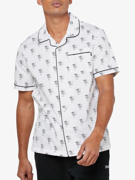 HUF Men's Shirt Short Sleeve White