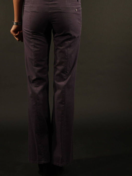 Women's Fabric Trousers Purple
