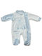 Babybal Baby Bodysuit Long-Sleeved Velvet Light Blue