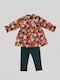 Kids' Set with Leggings Winter 2pcs floral/ green