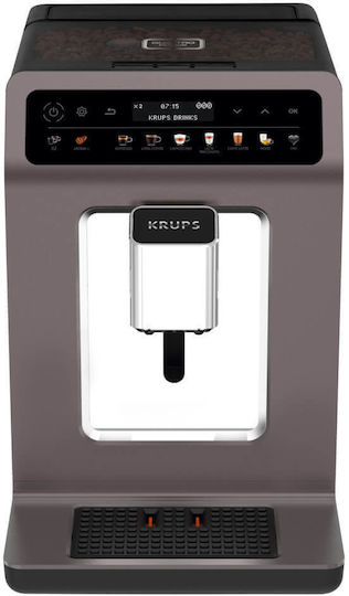 Krups Evidence One Αυτόματη Μηχανή Espresso 1450W Πίεσης 15bar με Μύλο Άλεσης Γκρι EA895E10