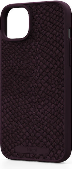 Njord Umschlag Rückseite Leder Rosa (iPhone 15 Plus / 16 Plus)