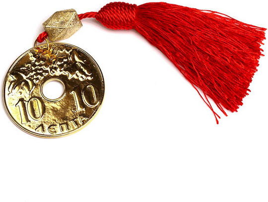 Georgiou Tischplatte Glücksbringer Rot aus Metall 5.5cm 1Stück