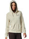 Body Action Women's Hooded Velvet Cardigan White.