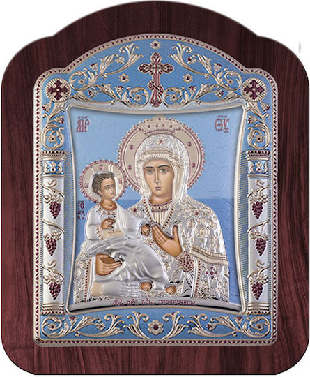 Slevori Heiligenikone Maria Tricherousa Metall 14,3x18,2cm