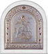Slevori Εικόνα St. Georg Silber 17x19.7cm