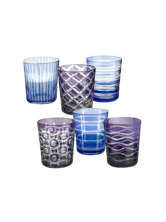 Pols Potten Cobalt Mix Set of Glasses Water made of Glass 6pcs