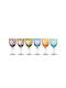 Pols Potten Peony Set de Pahare pentru Vin Alb din Sticlă Fără Colțuri 250ml 6buc