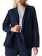 Rut & Circle Lang Damen Blazer Blau