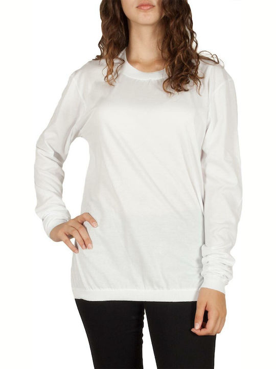 Paperinos Women's Blouse Cotton Long Sleeve White