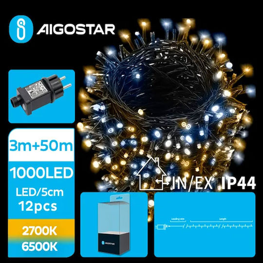 1000 Λαμπάκια LED 50μ. Θερμό Λευκό σε Σειρά