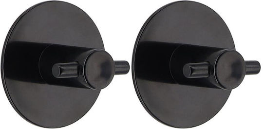 Double Wall-Mounted Bathroom Hook ​5x3.5cm Black